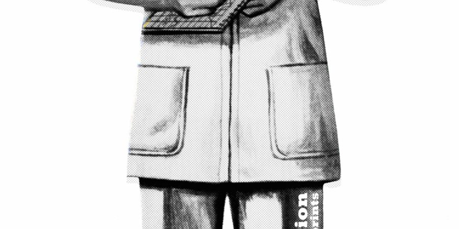 Black and white full body illustration of a nurse smiling with text reading 'All NHS Careers, THANK YOU.'