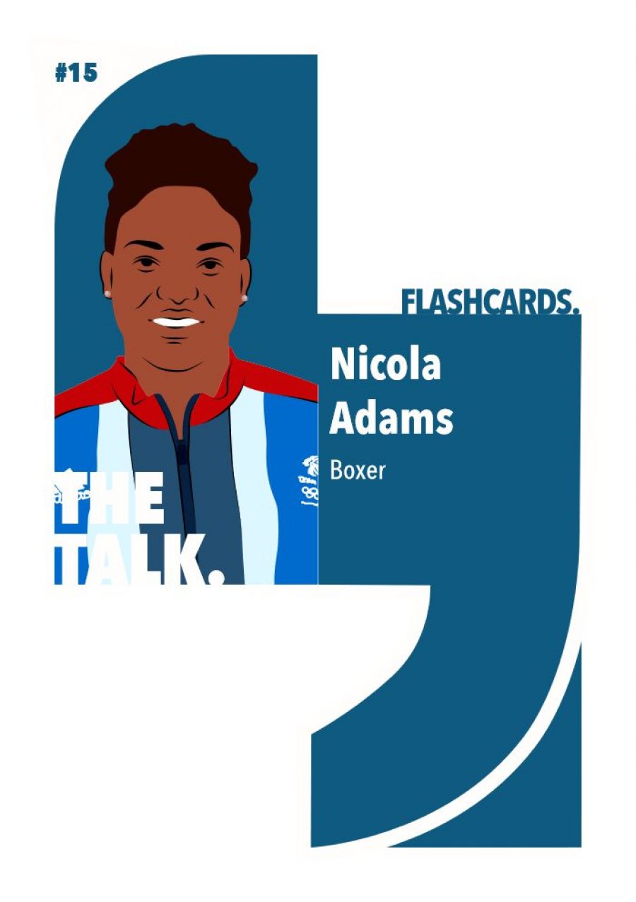 An illustrated image of Boxer Nicola Adams
