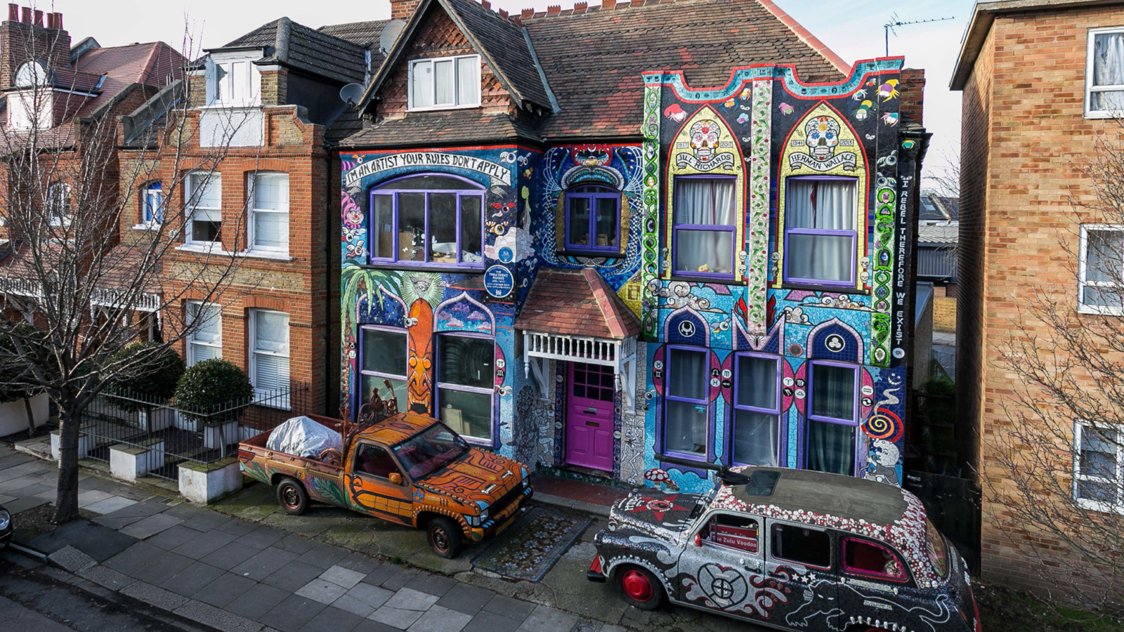 Carrie Reichardt's mosaic house in London.